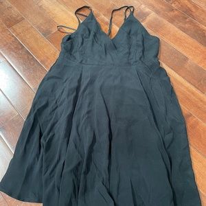 NWT Black FOREVER 21 Spaghetti Strap Midi Woven Dress, size large